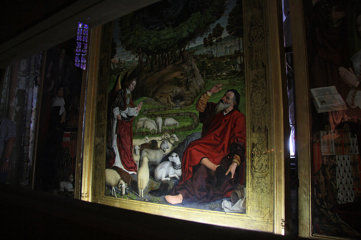 Aix-en-Provence - katedrla Saint-Sauveur, Nicolas Froment: triptych Hoc ke, je zde vystaven bhem restaurovn